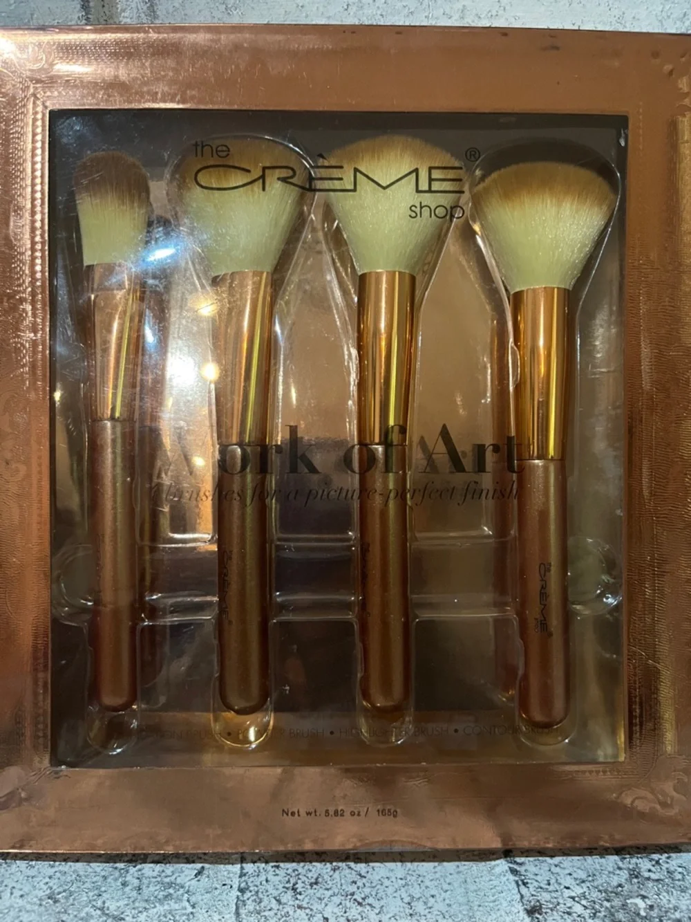 The Creme Shop Work of Art Rose Gold Makeup Brush Set - 4 Piece